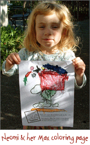 Neomi with her Duck Soup coloring page